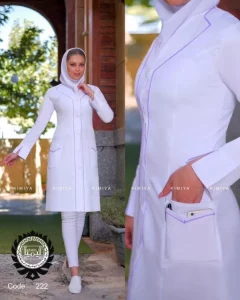 روپوش پزشکی زنانه مدل نیوشا | شیک، راحت و مناسب کلینیک